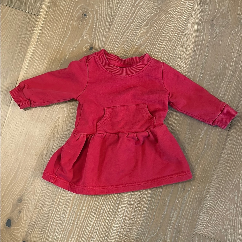 Hanna Andersson Red Long-Sleeve Baby Dress